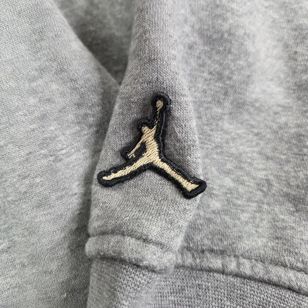 Mens Nike Air Jordan Essential Holiday Fleece Crewneck Sweatshirt Plaid Gray 3XL